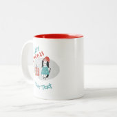 クリスマス・ドパーソナライズされたッグ ツートーンマグカップ (正面左)