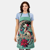クリスマス・ドラゴン エプロン (着用した状態)