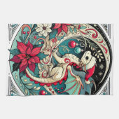 クリスマス・ドラゴン キッチンタオル (横)