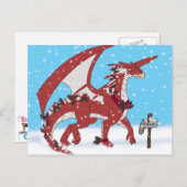 クリスマス・ドラゴン シーズンポストカード (正面/裏面)