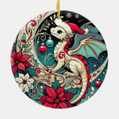 クリスマス・ドラゴン セラミックオーナメント (裏面)