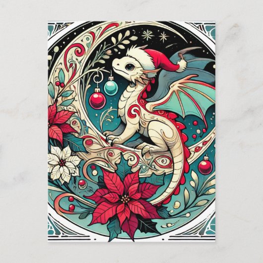 クリスマス・ドラゴン ポストカード (正面)