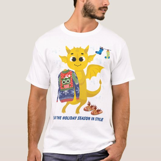 クリスマス・ドラゴン Tシャツ (正面)