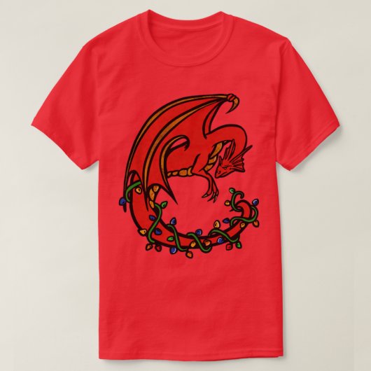 クリスマス・ドラゴン Tシャツ (デザイン正面)