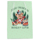 クリスマス・ドラマー・ボーイ・イラストレーション ミディアムペーパーバッグ (正面)