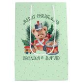 クリスマス・ドラマー・ボーイ・イラストレーション ミディアムペーパーバッグ (裏面)