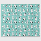 クリスマス・ドードル動物のパターン ラッピングペーパー (フラット)