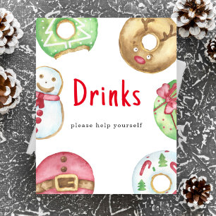 クリスマス ドーナツ クッキー ベビーシャワー ドリンク ポスター