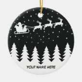 クリスマス·ナイトスカイ·カスタマイズ可能なセラミックオーナメント セラミックオーナメント (正面)