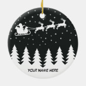 クリスマス·ナイトスカイ·カスタマイズ可能なセラミックオーナメント セラミックオーナメント (裏面)