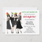 クリスマス·ナイト·アウト·誕生日 招待状 (正面)