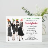 クリスマス·ナイト·アウト·誕生日 招待状 (スタンド正面)