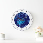 クリスマス・ナイト・スノー ラージ壁時計 (ホーム)