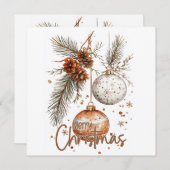 クリスマス　ナチュラル　グリーティング (正面/裏面)