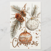 クリスマス ナチュラル グリーティング 便箋 (正面)