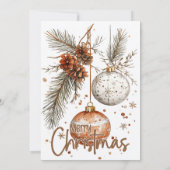 クリスマス　ナチュラル　グリーティング 招待状 (裏面)