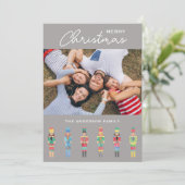 クリスマス・ナッツクラッカーの写真グリーティングカード 招待状 (スタンド正面)