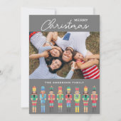 クリスマス・ナッツクラッカーの写真グリーティングカード 招待状 (正面)