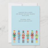 クリスマス・ナッツクラッカーの写真グリーティングカード 招待状 (裏面)