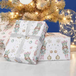 クリスマス ナッツクラッカー & バレリーナ ラッピングペーパー