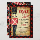 クリスマス・ナッツクラッカー 赤い招待状を割ろう 招待状 (正面/裏面)