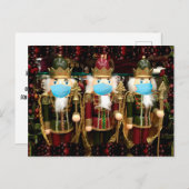 クリスマス·ナットクラッカーの兵士が仮面をつけた シーズンポストカード (正面/裏面)