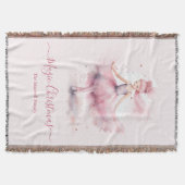 クリスマス・ナツクラッカー・バレリーナの姓 スローブランケット (正面)