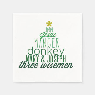 クリスマス・ナプキンのキリスト スタンダードカクテルナプキン