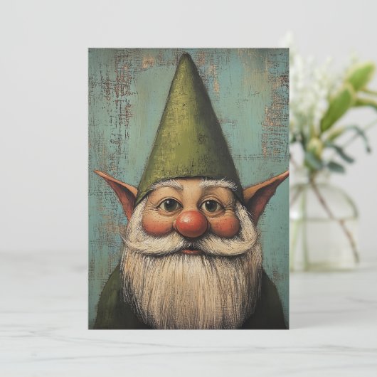 クリスマス・ニッセ - 伝統的な北欧のホリデー・アート シーズンカード (スタンド正面)