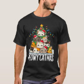 クリスマス ニャンニャン 猫の日 ツリー Xmas ネコ Tシャツ (正面)
