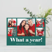 クリスマス&ニューイヤーグリーン写真カード「今年も無事に」 シーズンカード (スタンド正面)