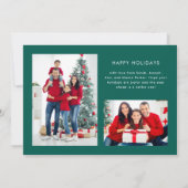 クリスマス&ニューイヤーグリーン写真カード「今年も無事に」 シーズンカード (裏面)