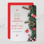 クリスマス＆ニューイヤー オーナメント カード (正面/裏面)