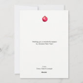 クリスマス、ニュースレタースタイル、トップイヤーハイライト シーズンカード (裏面)