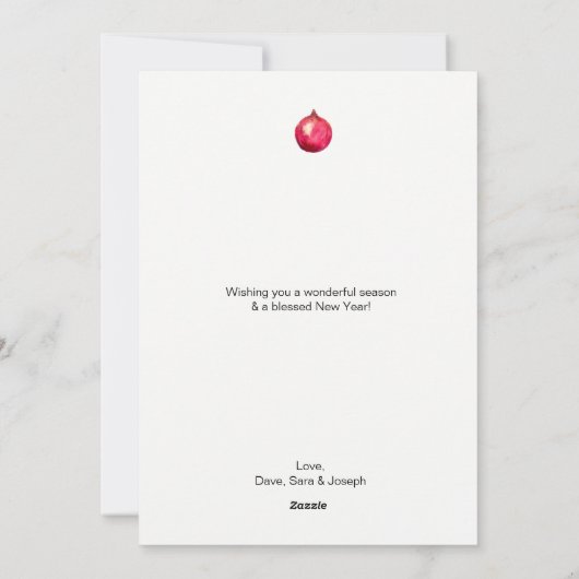 クリスマス、ニュースレタースタイル、トップイヤーハイライト シーズンカード (裏面)