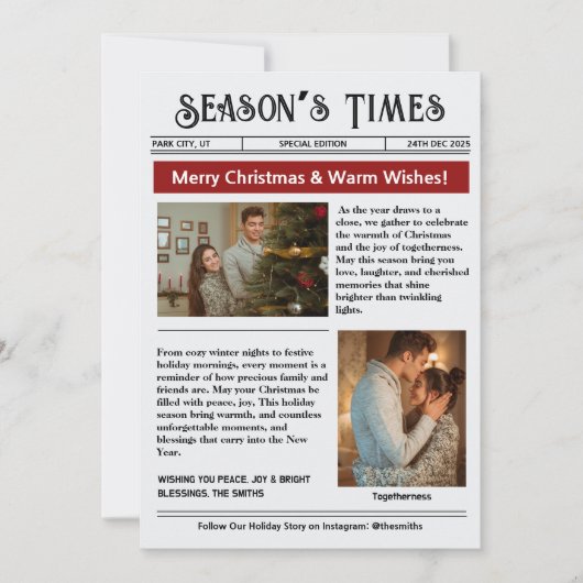 クリスマス ニュースレター アーカイブ フォト コラージュ クリスマス (正面)