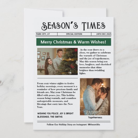 クリスマス ニュースレター アーカイブ フォト コラージュ クリスマス (正面)