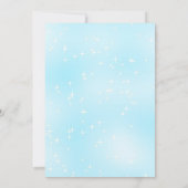 クリスマス・ニュースレターBlue Snowflakes Dated 招待状 (裏面)