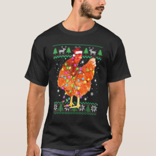 クリスマス ニワトリ サンタ帽子 Xmas ライト ニワトリ Ug Tシャツ