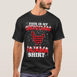 クリスマス ニワトリ 私のクリスマスパジャマです Xmas Tシャツ