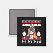 クリスマス ネコの木 マグネット (正面/裏面)