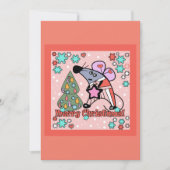 クリスマス、ネズミ 招待状 (正面)