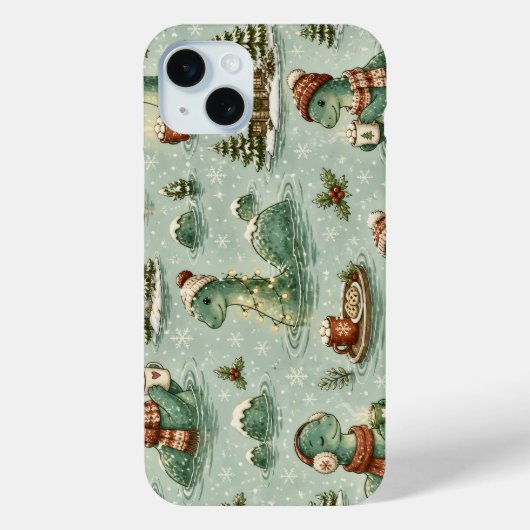 クリスマス ネッシー ロッホネス モンスター もこもこ 隠棲生物 Case-Mate iPhoneケース (裏面)