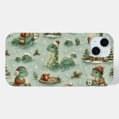 クリスマス ネッシー ロッホネス モンスター もこもこ 隠棲生物 Case-Mate iPhoneケース (裏面 (横))