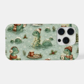 クリスマス ネッシー ロッホネス モンスター もこもこ 隠棲生物 iPhoneケース (裏面横)