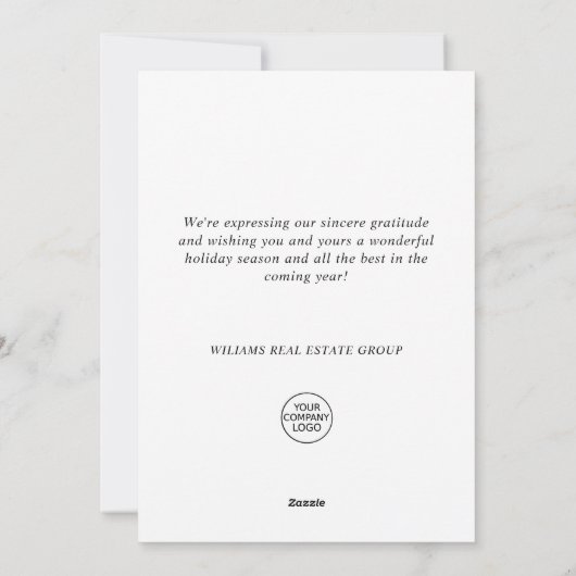 クリスマス ノエル ラスティック コーポレート グリーティング (裏面)