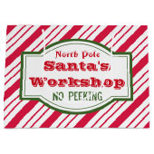 クリスマス ノースポール キッズ 子供 プレゼント 袋 ラージペーパーバッグ (正面)