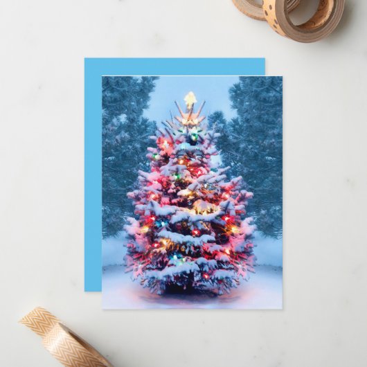 クリスマス ノートカード (正面/裏面インサイチュ)