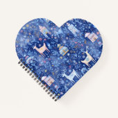 クリスマス ノートブック – 遊び心のあるスパイラル デザイン (正面)