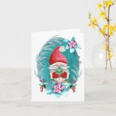 クリスマス・ノームのカード カード (黄色い花)